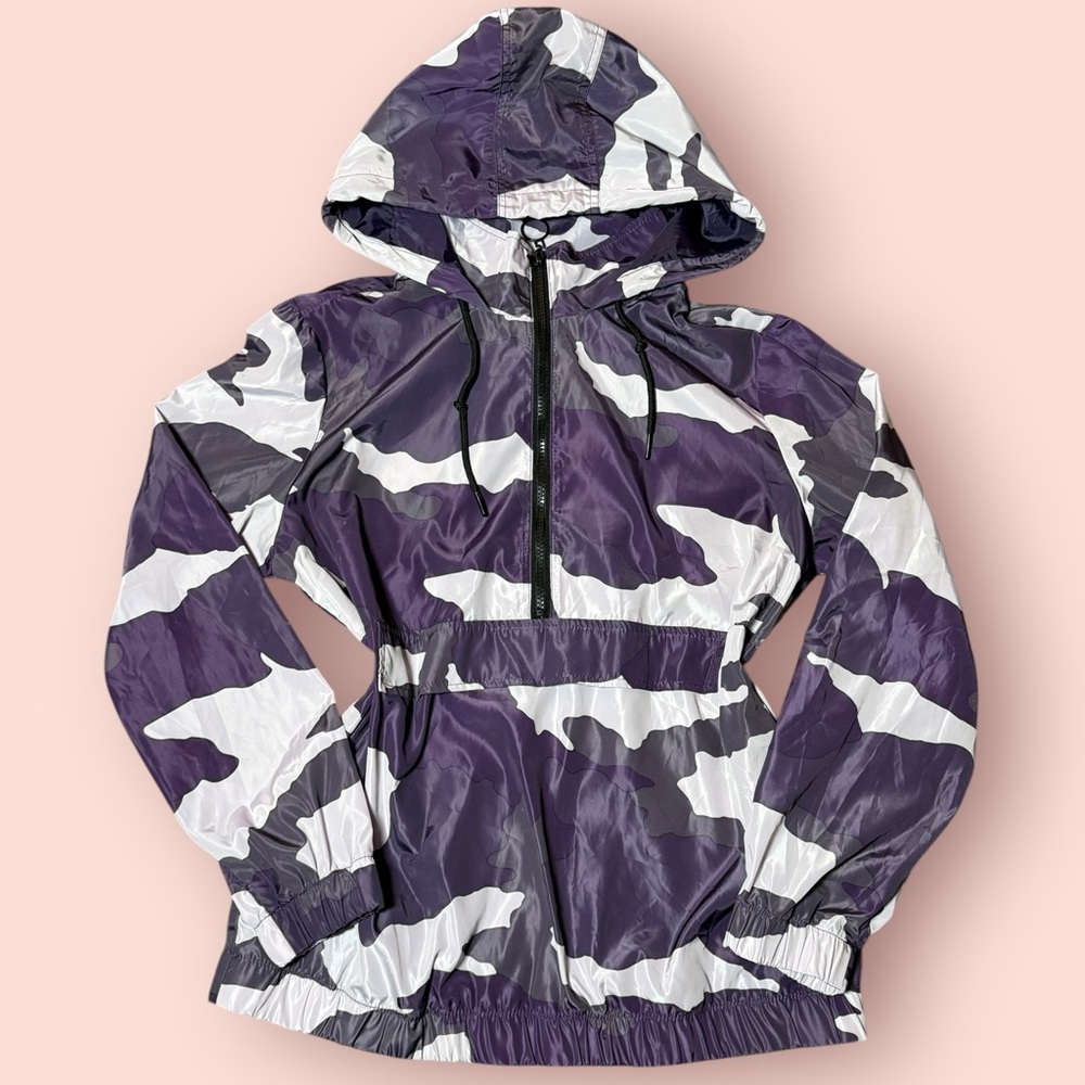Wild Fable Women's Purple Camo Windbreaker‎ Jacket Size M